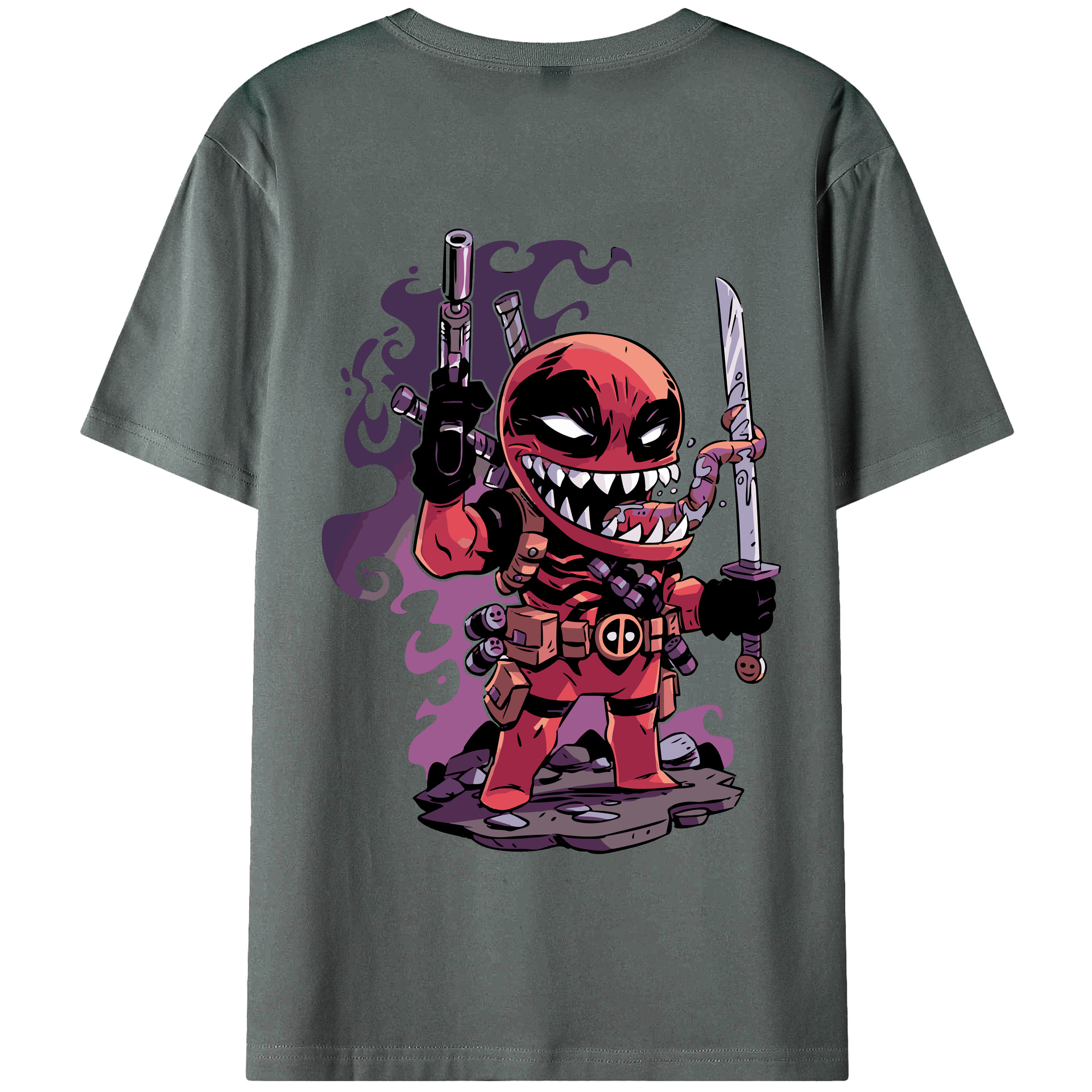 （画像用） アベンジャーズ The Avengers 綿100％半袖Tシャツ（背面プリント）